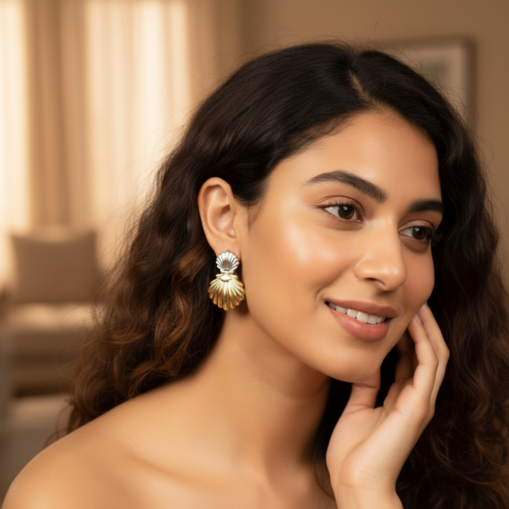 Gilded Shell Earrings