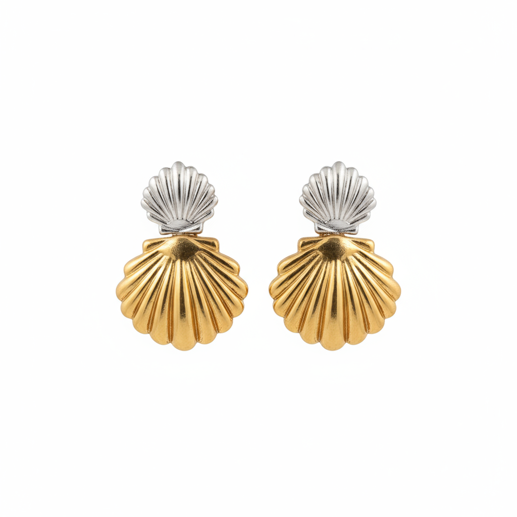 Gilded Shell Earrings