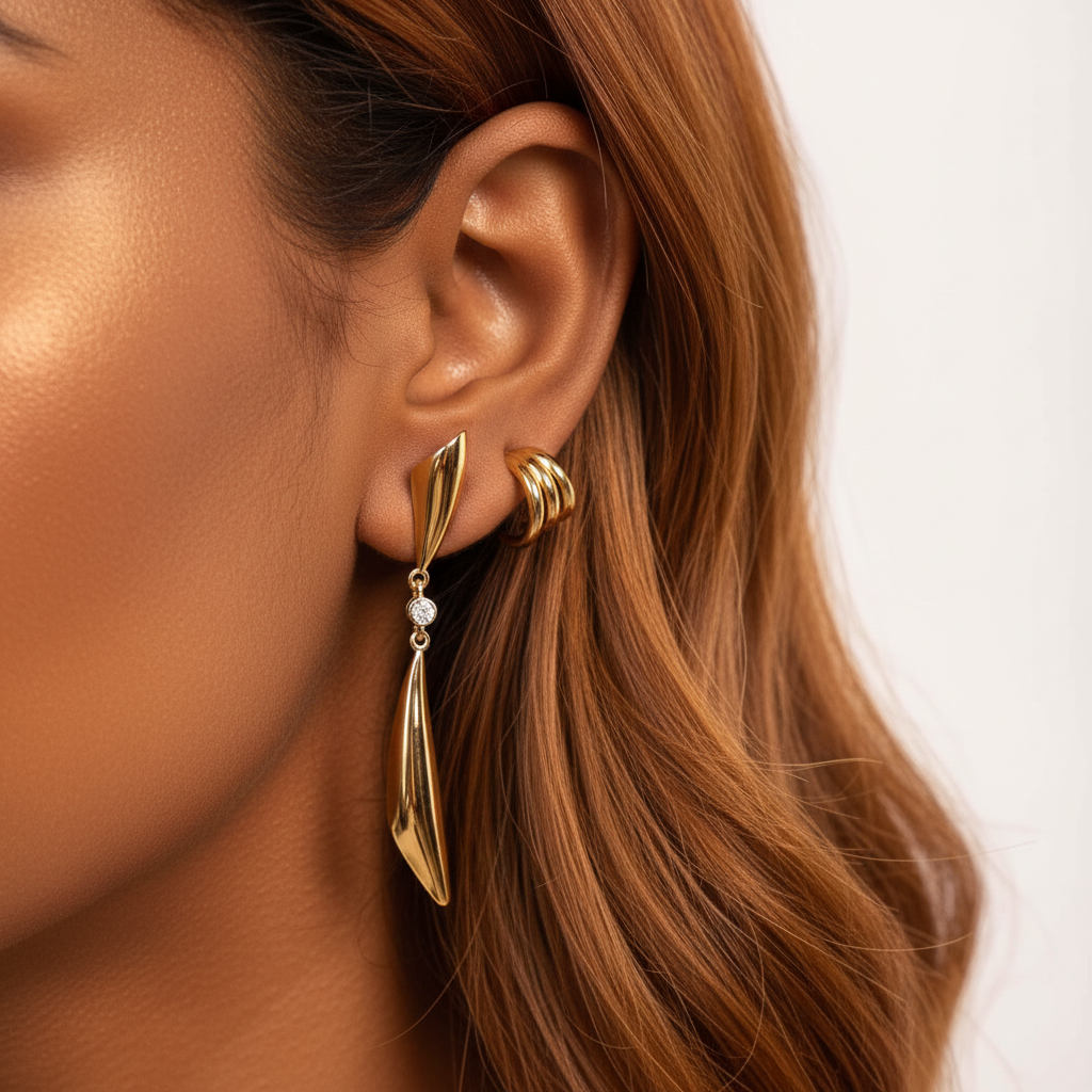 Tiered Curve Earrings