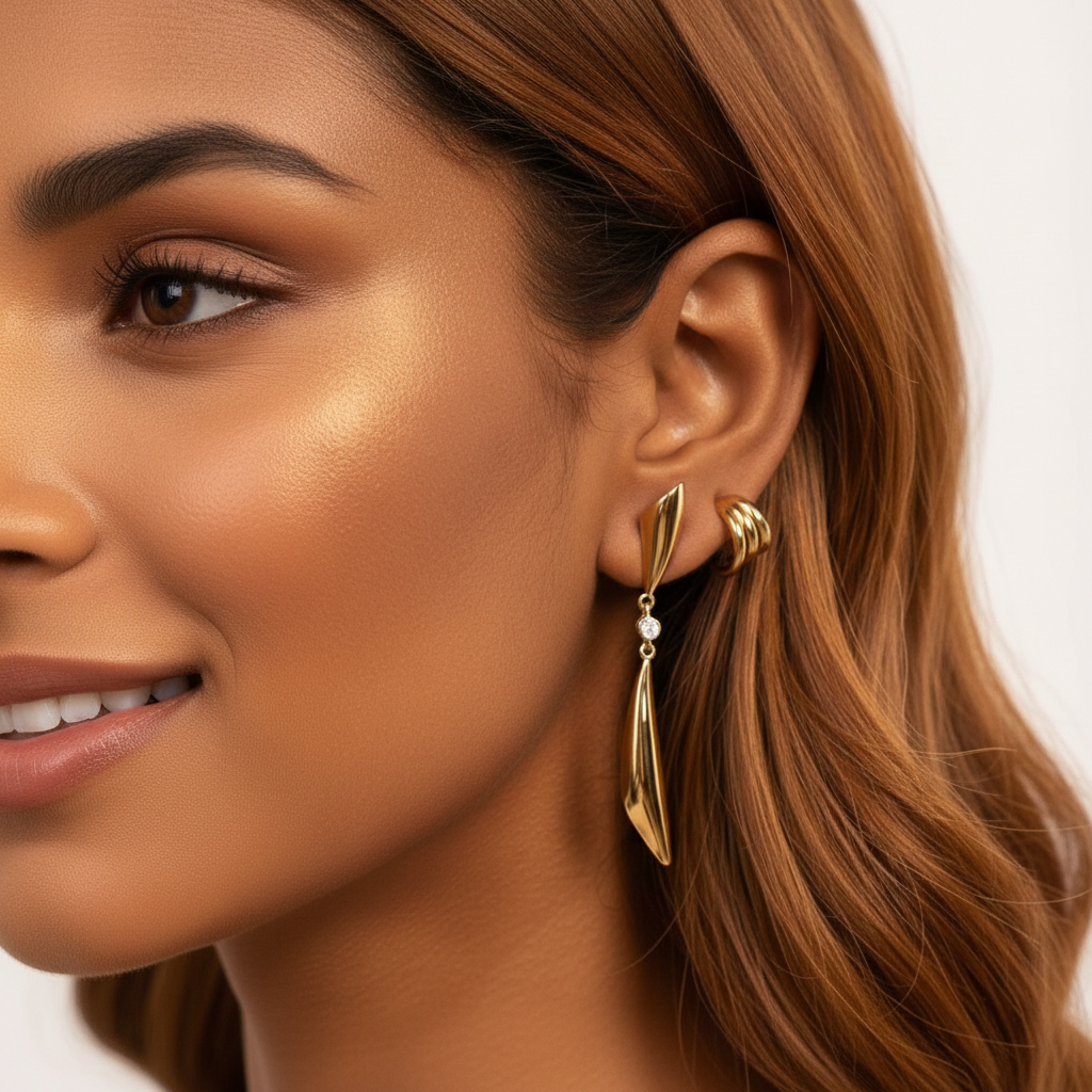 Tiered Curve Earrings