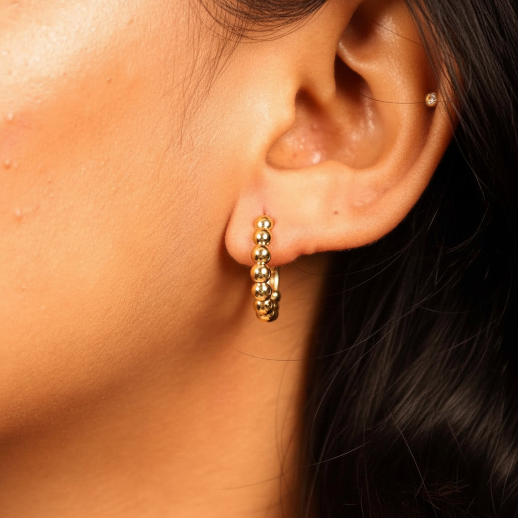 Beaded Elegance Hoops