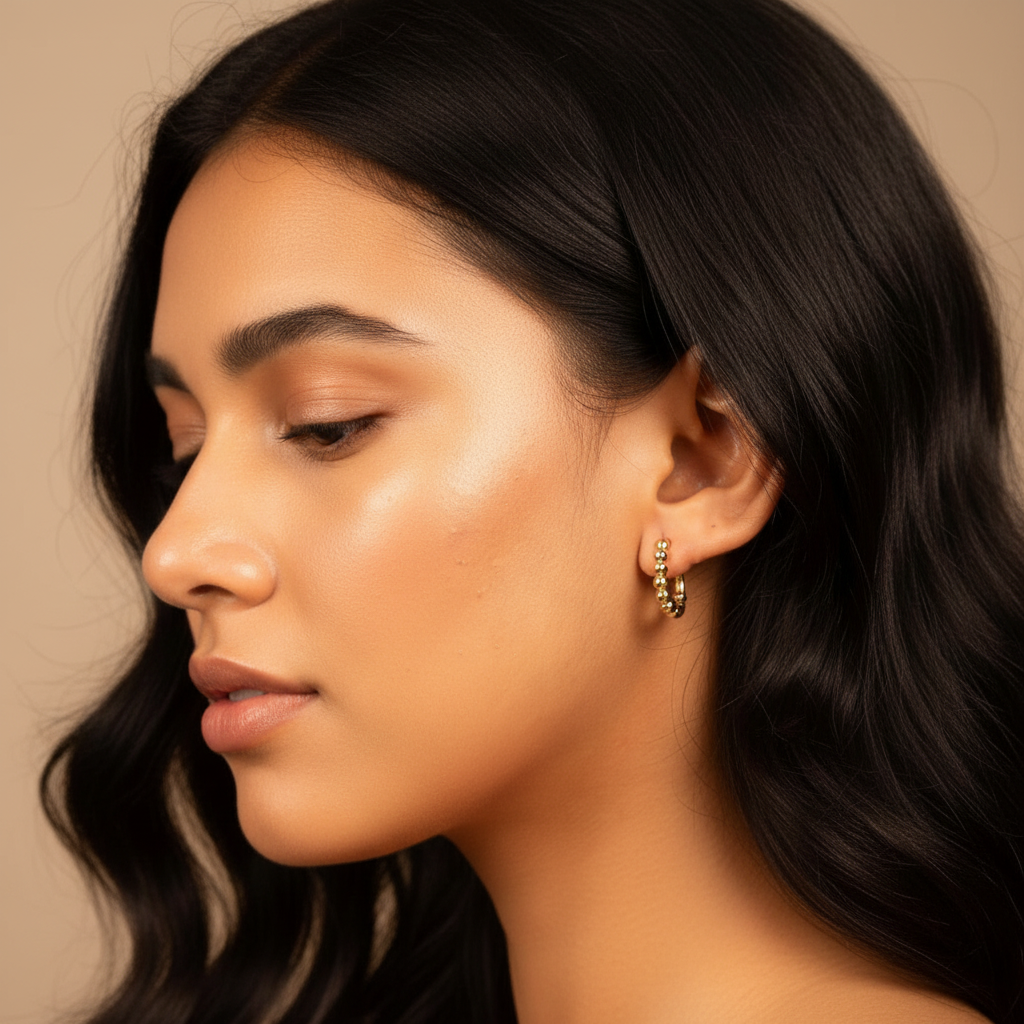 Beaded Elegance Hoops