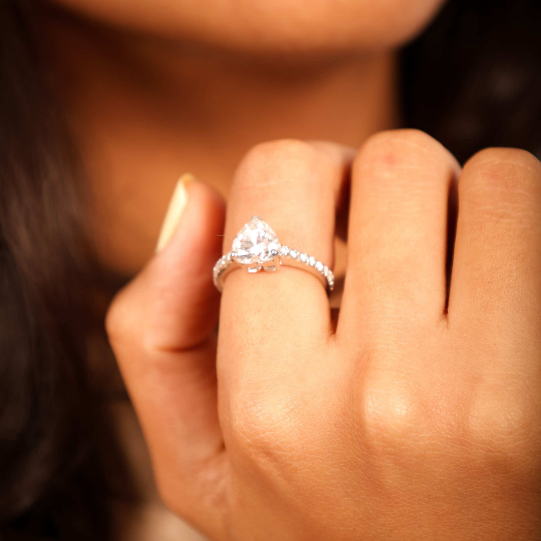 3 Carat Lovestruck Heart Moissanite Ring