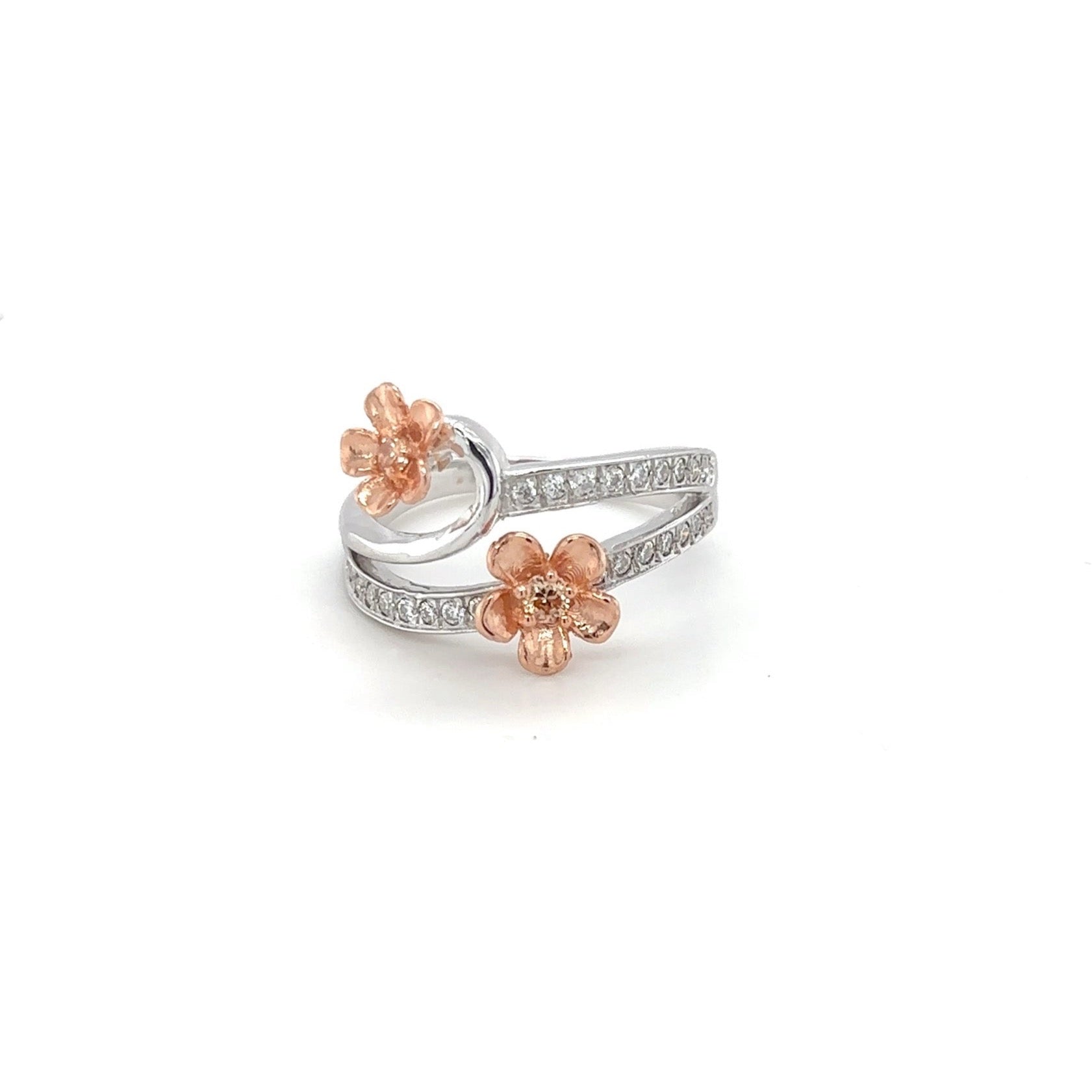 Two Tone Flower Ring