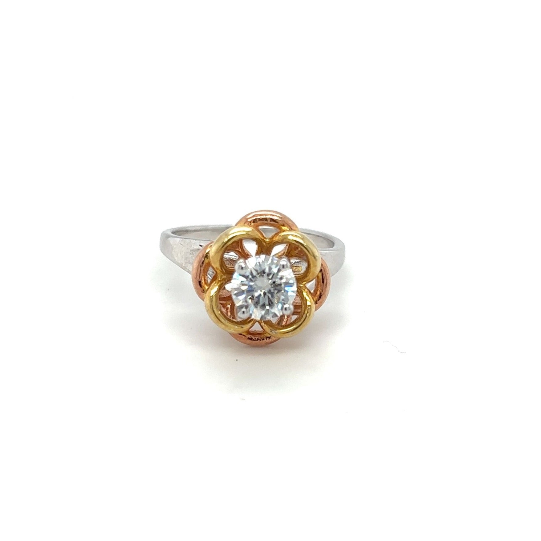 Flower Set Three Tone Ring
