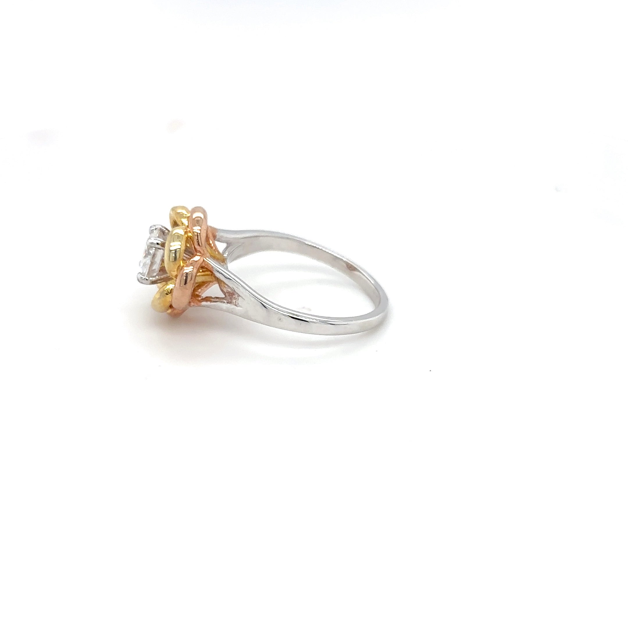Flower Set Three Tone Ring