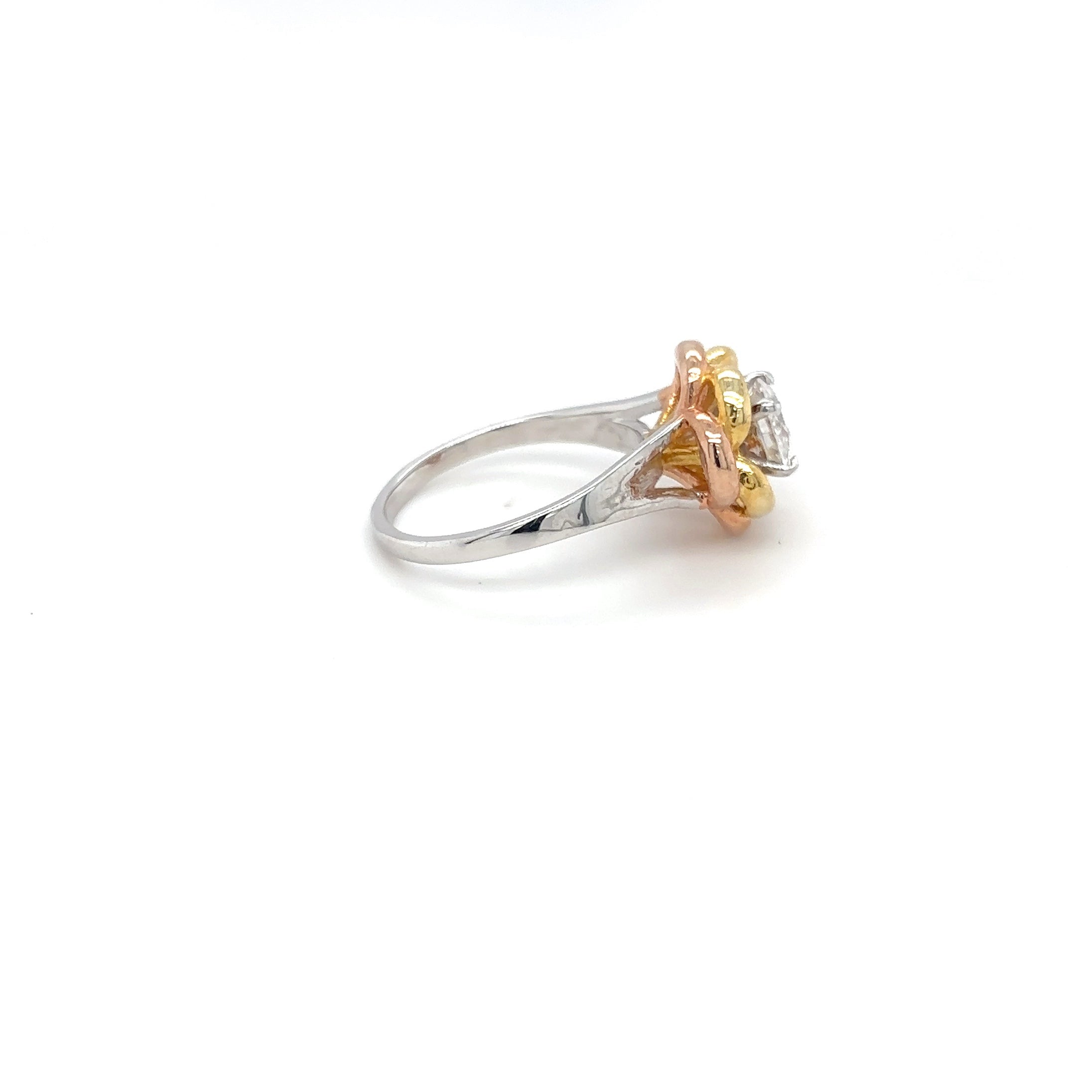 Flower Set Three Tone Ring