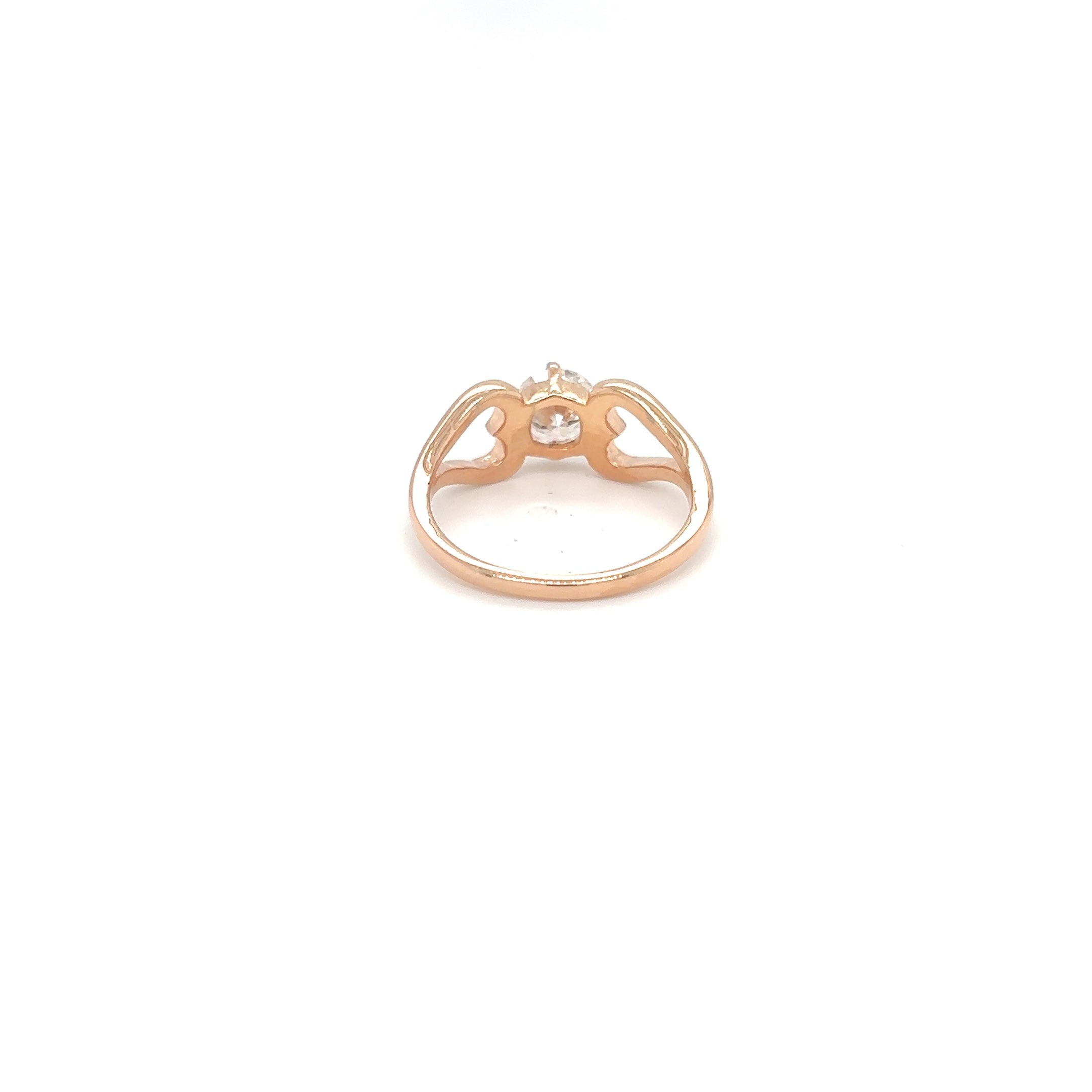 Hearts-a-holding Pink Gold Ring