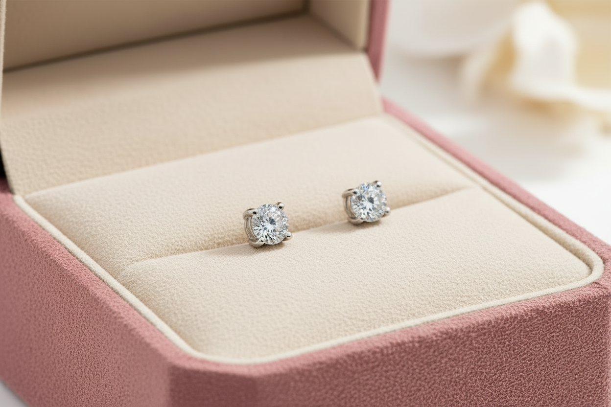 0.30 Carats Moissanite Diamond Studs